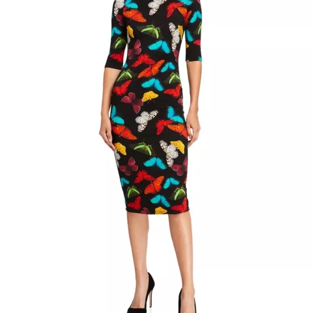 Alice Olivia Colorful Butterfly Print Women's Dress